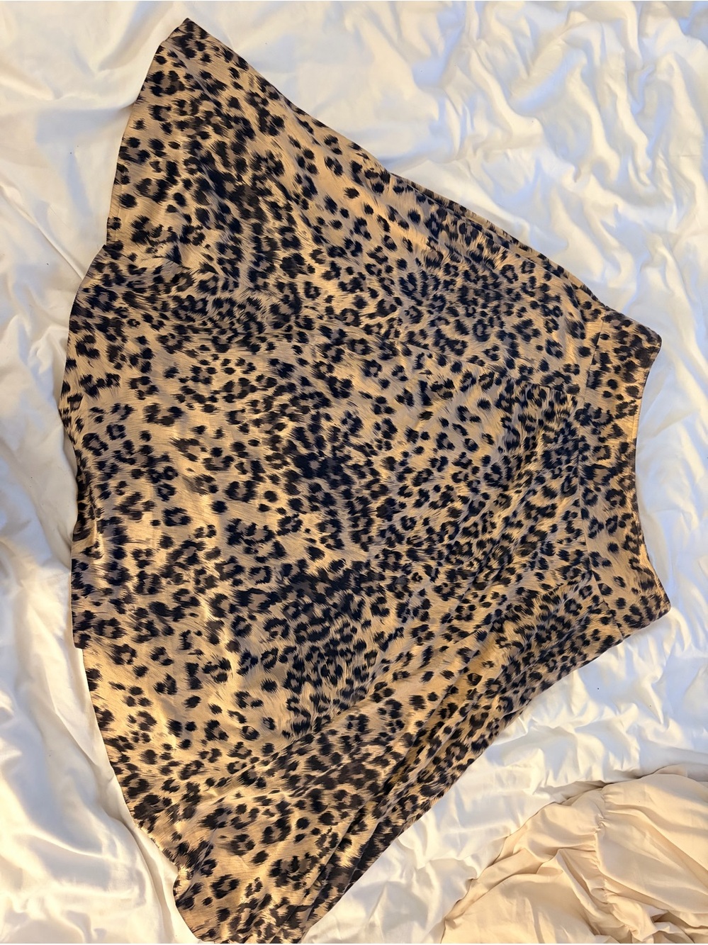Leopard Print Skirt - Neutral Tones Size 8
